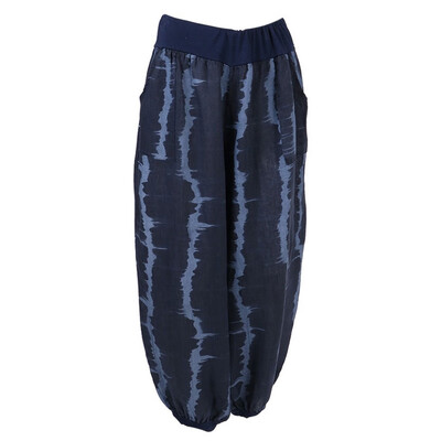 

Womens Loose Printed Wide Leg Harem Pants Elastic Waist Casual Baggy Trousers