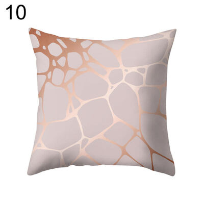 

Pink Geometric Pattern Throw Pillow Case Cushion Cover Sofa Bedding Articles