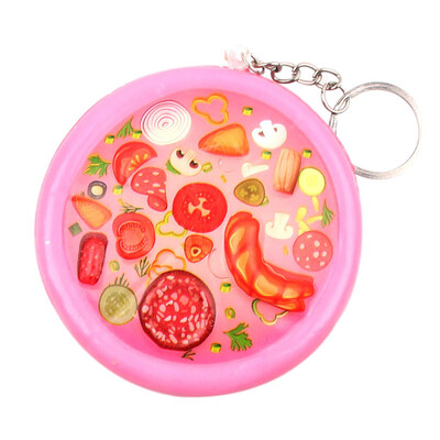 

Siaonvr Cute Pizza Stress Reliever Keychain Scented Super Slow Rising Squeeze Toy