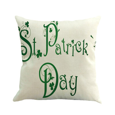 

St Patricks Day Green Home Decor Throw Pillow Case Cushion Cover Cotton Linen Home Decorative