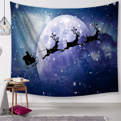 

Siaonvr Christmas Tapestry Santa Print Wall Hanging Tapestry Art Home Decor