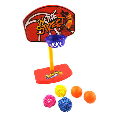 

Pet Birds Chew Parakeet Bell Balls Parrot Toys Birdie Basketball Hoop Prop