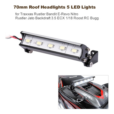 

70mm Roof Headlights RC Off-Road Dome 5 LED Lights for Traxxas Rustler Bandit E-Revo Nitro Rustler Jato Redcat Backdraft 35 ECX 1