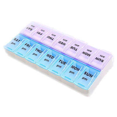 

〖Follure〗7 Day Pill Box Medicine Tablet Dispenser Organiser Weekly Storage Case for AM PM