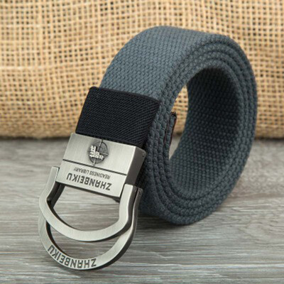 

Double ring buckle Men belt Quality canvas Alloy buckle Man&Women belt Outdoor casual Men cowboy belt 110-140 cm