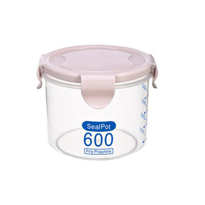 

Clear Plastic Canister Snack Tea Coffee Kitchen Storage Jar Bottle with Clip Top