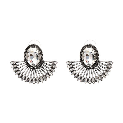 

New Geometric Crystal Stud Earrings For Women Statement Fringe Earrings Vintage Christmas gift Jewelry Brincos wholesale