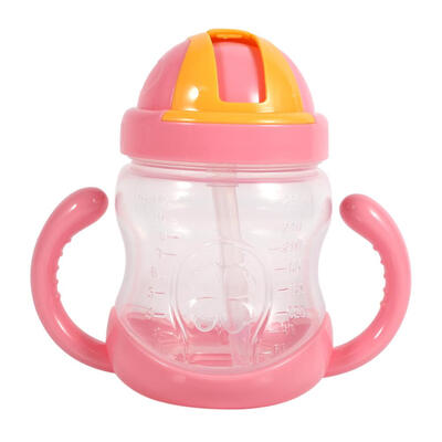 

Greensen280ML Cute Baby Cup Drinking Straw Kids Children Learning Safe Feeding Bottle Training Cups