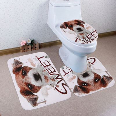 

〖Follure〗Bathroom Toilet Three Piece Floor Mat Door Mat Bathroom Carpet