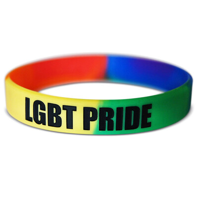 

I-Support Rights Silicone Rainbow Gay Pride Bracelets Wristband Jewelry For Gay Lesbian