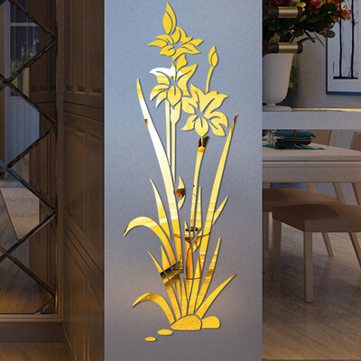 

〖Follure〗3D Diy Flower Shape Acrylic Wall Sticker Modern Stickers Decoration