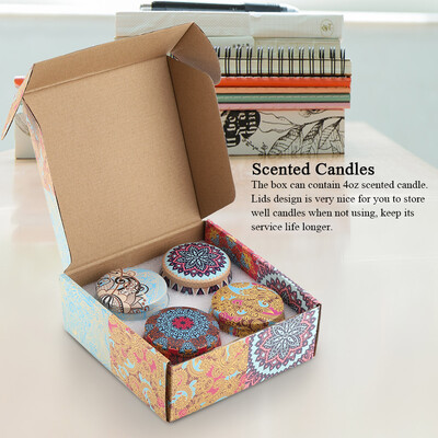

4pcsSet Eco-Friendly Natural Soy Wax Portable Travel Tin Scented Candle for Stress ReliefScented Candles Soy Wax Candle