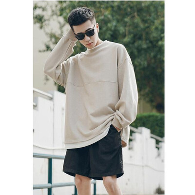 

Patch sweater men plus fertilizer XL hoodie jacket head tide fat loose autumn casual hip hop male street