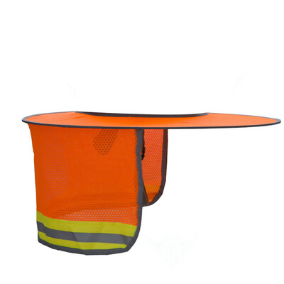 

〖Follure〗Safety Hard Hat Yellow Neck Shield Helmet Sun Shade Reflective Stripe New