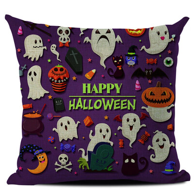 

Halloween Multi Designs Decorative Throw Pillow Cover Square Pillow Case With Zipper for Home Bar Halloween Hot Selling Supplies