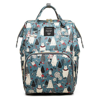

Waterproof Mummy Maternity Diaper Bag Cartoon Print Nursing Travel Backpack