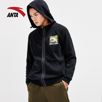 

Anta ANTA 95839716 Mens Sports Top Mens Autumn New Casual Mens Knit Hooded Sweater Coat A92203 Basic Black XL Men 180