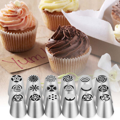 

20 PCS Ymiko Russian Nozzles Piping Tips with 20 Disposable Piping Bags 2C
