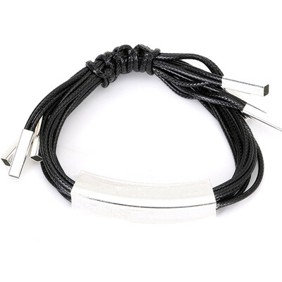 

New Coming Gold Color Geometric Tube Leather Bracelets Multilayer Braided Leather Rope Charm Bracelets For Women Men