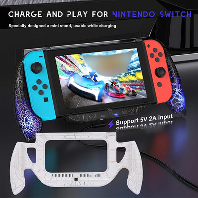 

Game Charging Grip for Nintendo Switch Console Joy-Con Handle Stand Quick Charge Compatible 5V 2A USB Charger with Type-C Cable fo, Game Charging Grip for Nintendo Switch Console Joy-Con Handle Stand Quick Charge Compatible 5V 2A USB Charger