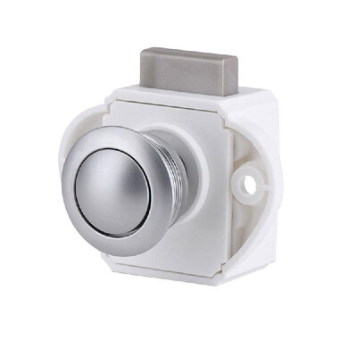 

Push Button Latch Keyless Cabinet Latch Lock for RV Caravan Cupboard Door 1 Pcs