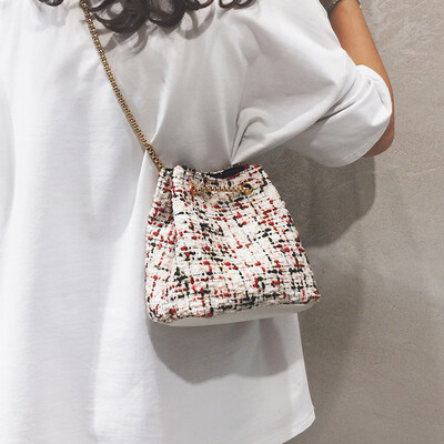 

Net red packet wild hair wool bucket bag handbag 2019 new fashion shoulder bag high-quality Messenger bag