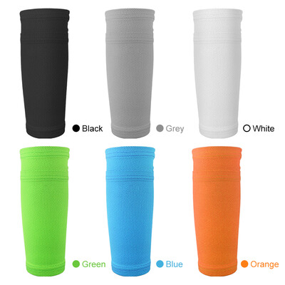 

2 PCS Soccer Shin Sleeves Football Calf Socks Breathable Football Protective Sleeves with Pocket for Shin Guards