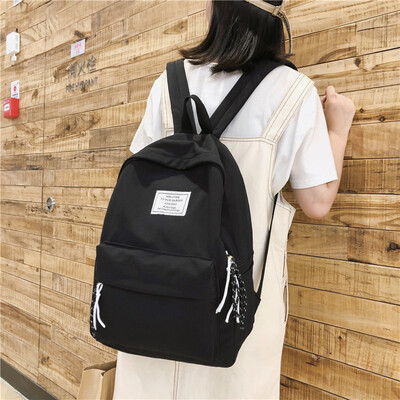 

Insfeng schoolbag female Korean version of senior high school students shoulder bag ancient feeling simple campus backpack shoulde