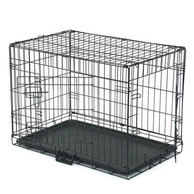 

30" Pet Kennel Cat Dog Folding Steel Crate Animal Playpen Wire Metal