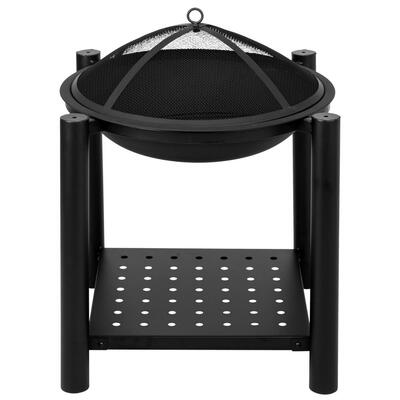

Outdoor Fire Pit W A Shelf Decoration Accent for PatioBackyardPoolside