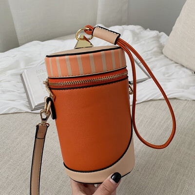 

2019 new spring Korean version of personality mini slung bucket bag creative whimsy bag cylindrical women