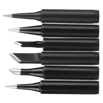 

Greensen 6pcs Lead-Free Soldering Iron Tips Set for 936937 Welding Station Tool Kits
