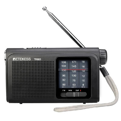 

Retekess TR605 FMMWSW Portable Radio with LED Flashlight Large Dial Scale Panel Display