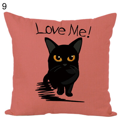 

Cartoon Cat Kitten Throw Pillow Case Cushion Cover Sofa Car Home Office Decor