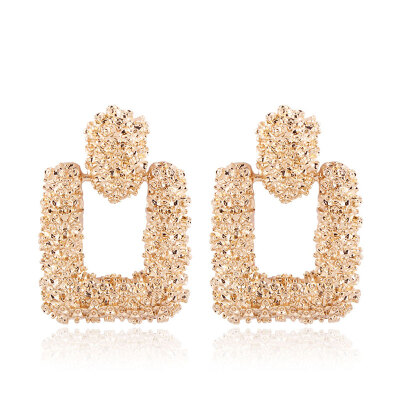 

Solememo ZA New Arrivals Big Square Rhinestone Drop Earrings Fashion Punk Geometric Dangle Earrings Women Jewelry Wholesale