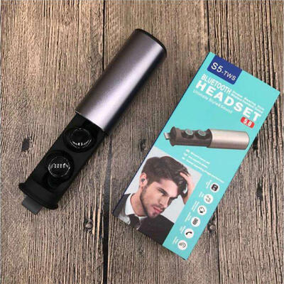 

S5 TWS Mini Wireless Bluetooth V50 Binaural Earbuds Invisible In-Ear Earphone Headset With Charging Box