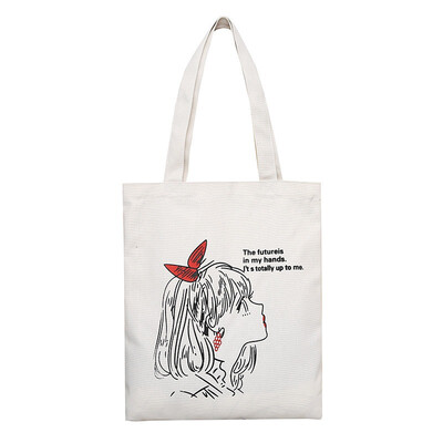 

Women Fashion Canvas Ladies Bag Tote Handbags Large Capacity Handbag Zipper Casual Shoulder Bags Letter Print 2019 New Arrival