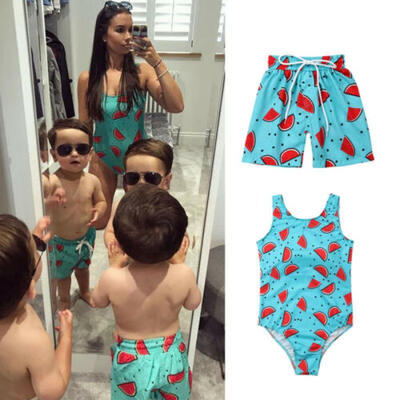 

Mother Son Matching Swimming Trunks Shorts Bikini Swimwear Swimsuit Bathing Suit