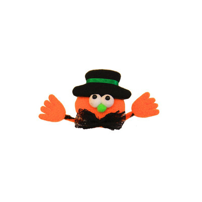

Halloween Cute Pumpkin Black Hat Bat Cartoon Doll Flash Brooch With Battery Festival Performing Entertainment Supplies Kids Gift