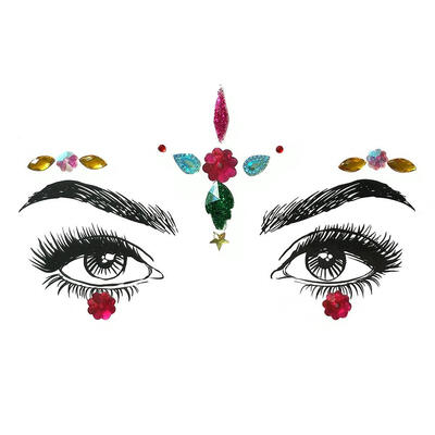 

Glitter Gems Rhinestones Adhesive Temporary Festival Face Tattoo Stickers