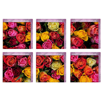 

6pcs 3D Replica Petal Pattern Bathtub Stickers Waterproof Wall Paster Decor