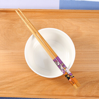 

5 Pairs Japanese Family Style Bamboo Chopsticks Gift Box Chop Sticks Set Maid Pattern NotchedJapanese style chopsticks set