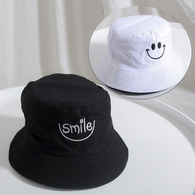 

Double-sided available couple hat smiley fisherman hat sun hat