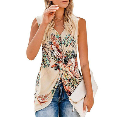 

Women Sleeveless Loose T Shirts Fashion Ladies Summer Casual Blouse Tops Shirt