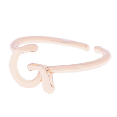 

Rose Gold A-Z 26 Letters Initial Name Rings Women Men Weeding Bride Jewelry
