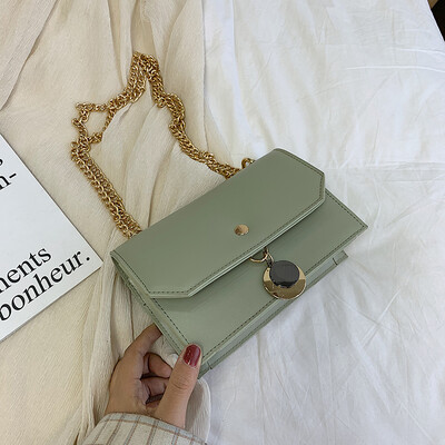 

Ins bag girl summer chic chain bag new 2019 Korean version of the fashion single shoulder slanted small square bag