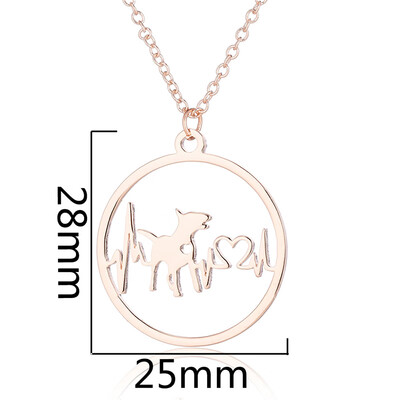 

Fashion Jewelry 1PC Popular Creative Paw Heartbeat Cartoon Dog Pendant Necklace Trendy For Women
