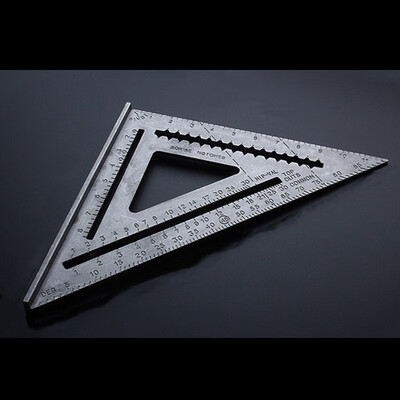 

12 Aluminum Alloy Triangle Ruler Protractor Miter Framing Measuring Use Supply