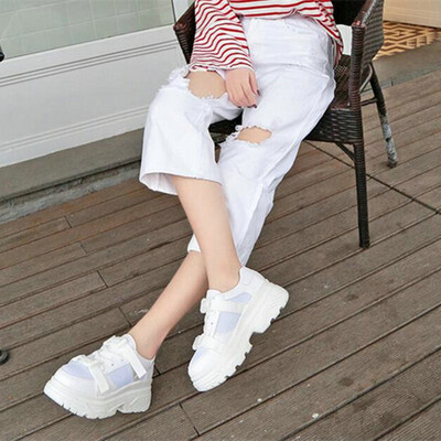 

New Fashion lady 2018 Spring Breathable Sneakers Shoes Women Flats Platform Casual Shoes Brand Flat female Shoes