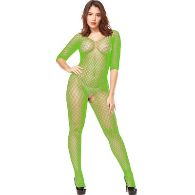 

Toponeto Women Open Crotch Mesh Lingerie Hollow Fishnet BabyDoll Underwear Nightwear